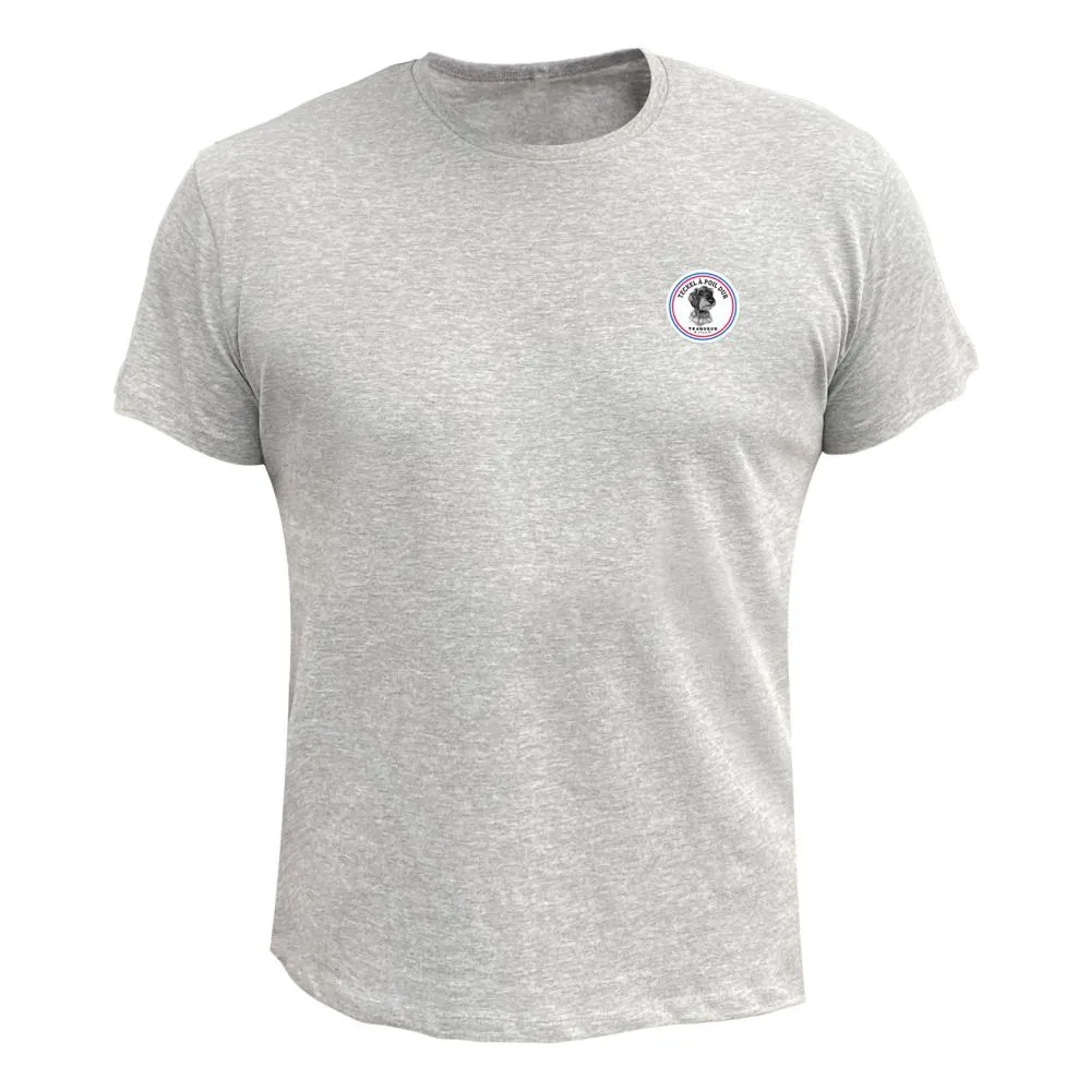 Tee shirt Homme – Ecusson Teckel à poil dur